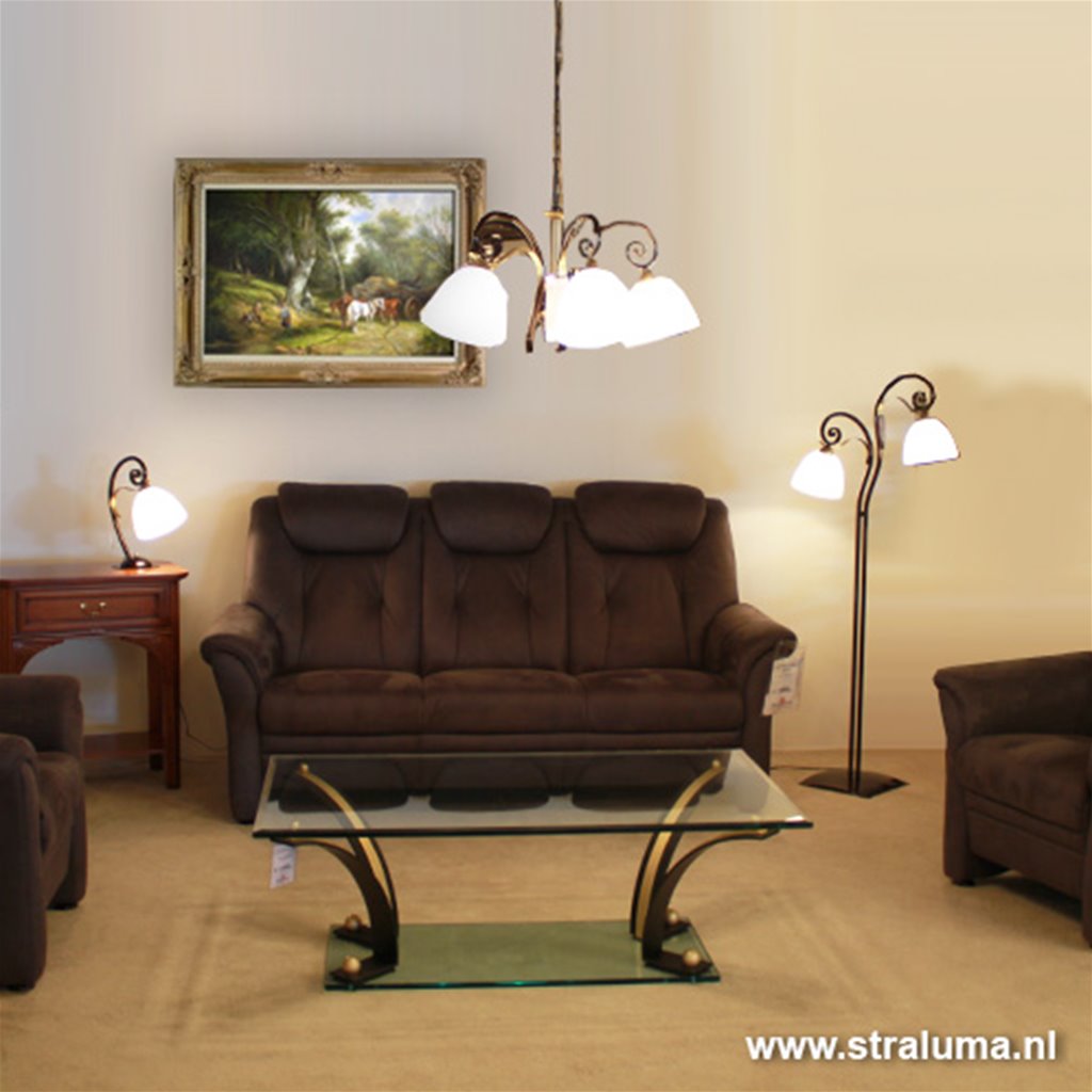 Klassieke vloerlamp chique 2-lichts
