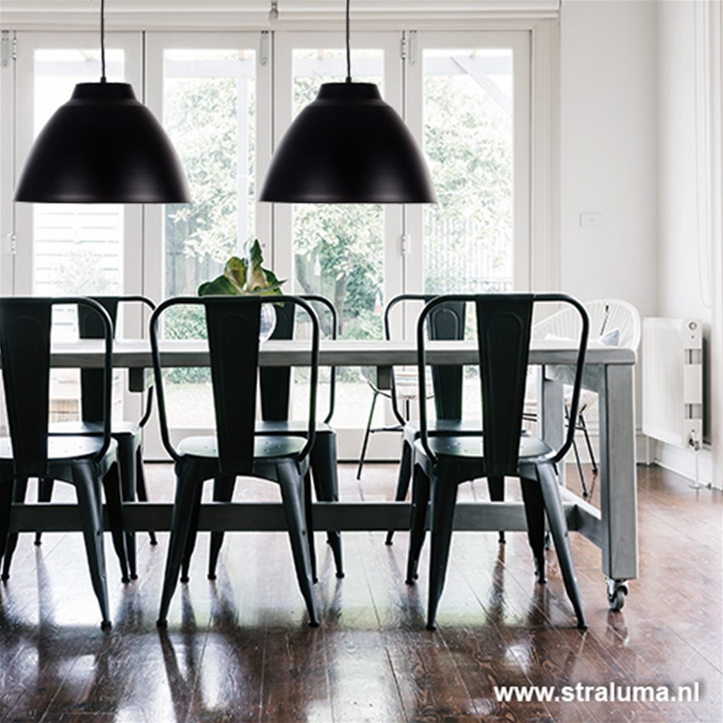 Enkele hanglamp industrie zwart