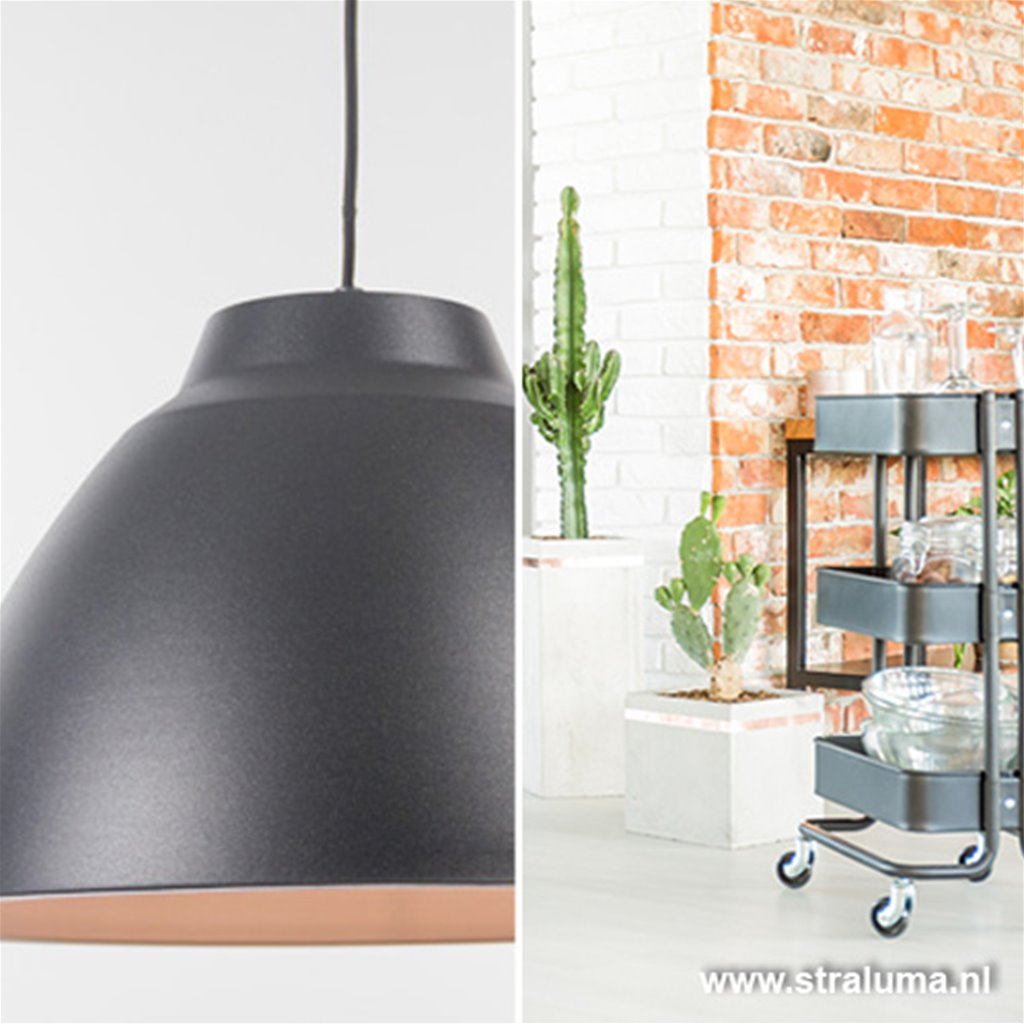 Industriële hanglamp antraciet