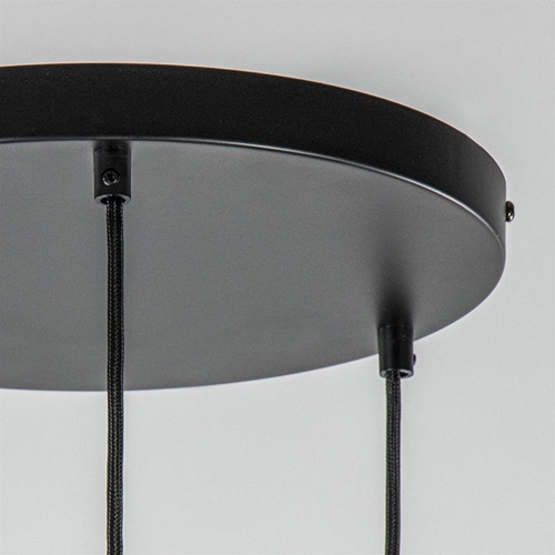 Luxe 3-lichts hanglamp rond met gemixt smoke glas