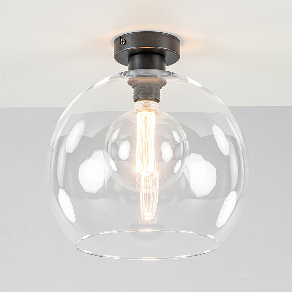 Stewart Island Voorkeursbehandeling Pat Globe plafondlamp helder glas 30 cm | Straluma