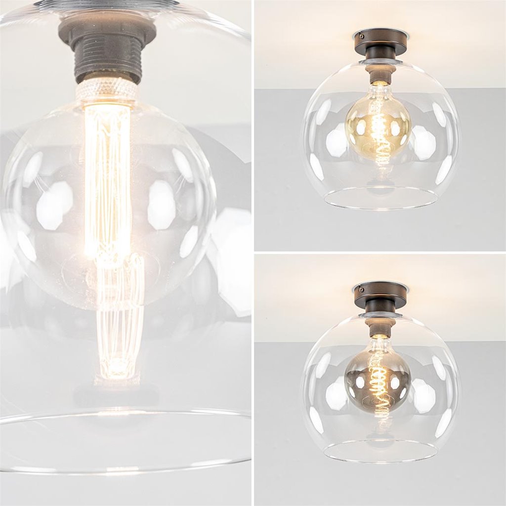 Stewart Island Voorkeursbehandeling Pat Globe plafondlamp helder glas 30 cm | Straluma