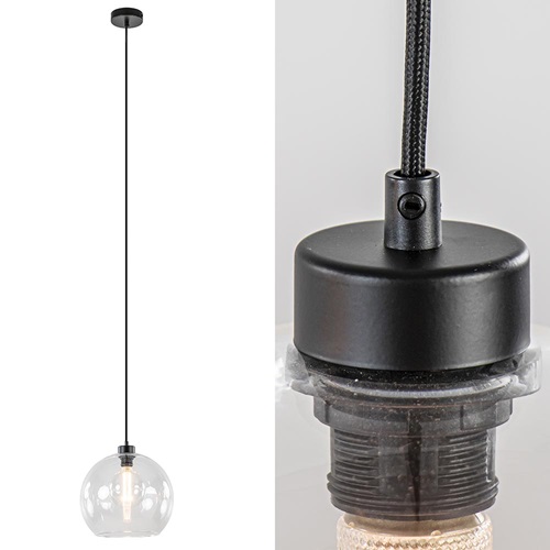 Moderne hanglamp met helder glas 30 cm