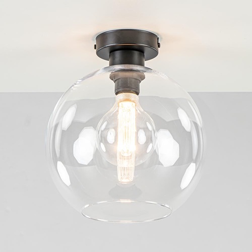 Moderne plafondlamp globe helder glas