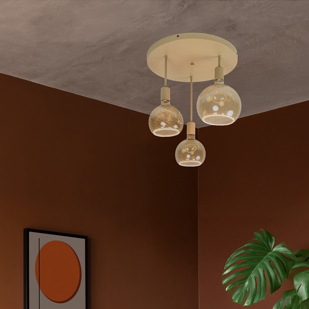 Plafondplaat 3L - Ø44 cm | Beige