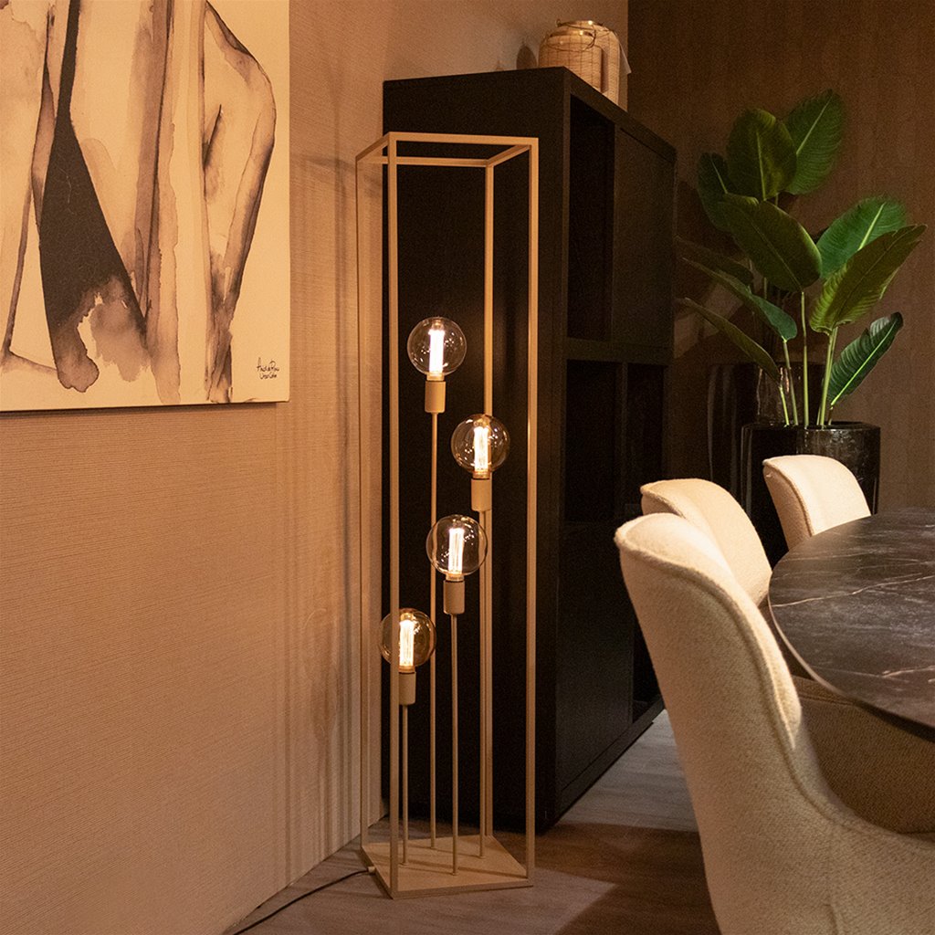 Vloerlamp Frame 4-L - Beige