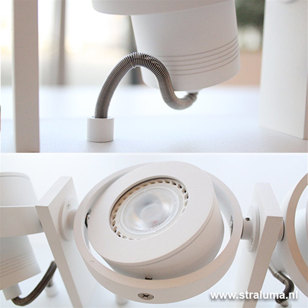 3-lichts opbouwspot Landa LED wit