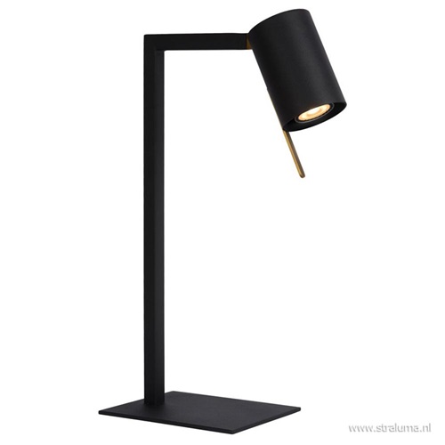 Moderne tafellamp met verstelbare kap zwart/brons