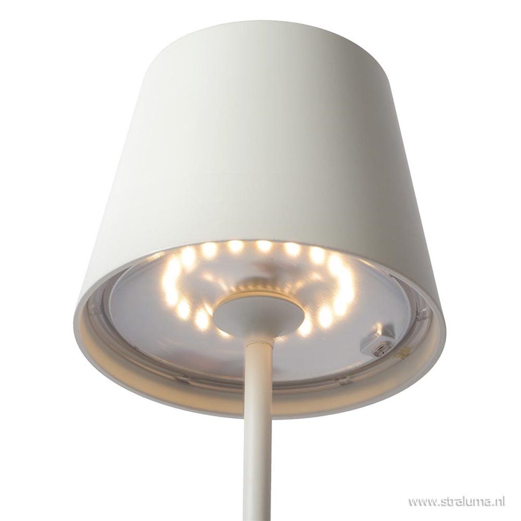 Intuïtie Creatie Lagere school Draadloze tafellamp wit met dimbaar LED | Straluma