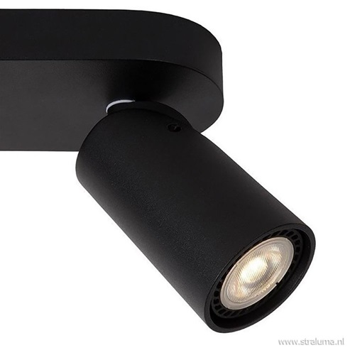 2-Lichts LED opbouwspot zwart dim to warm
