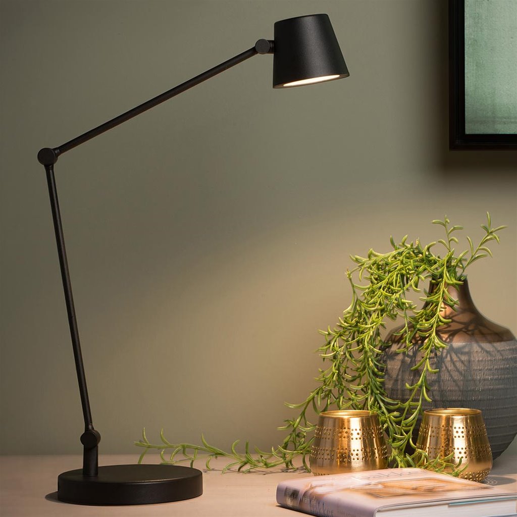 Pa chrysant Ondenkbaar Verstelbare LED bureaulamp zwart dimbaar | Straluma