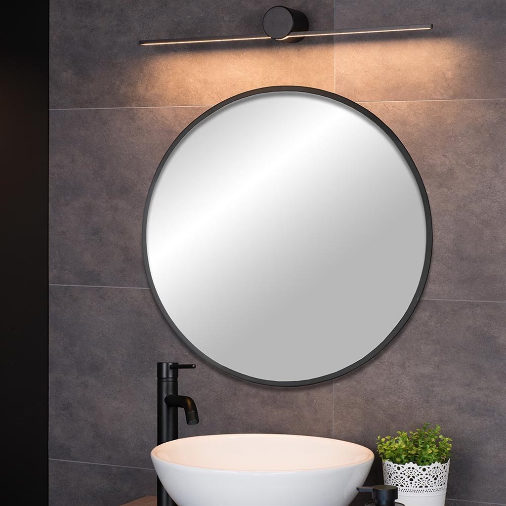 Talloos Moeras Verst Design wandlamp badkamer LED zwart 90 cm | Straluma