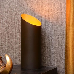 Design tafellamp uplighter mat zwart met goud