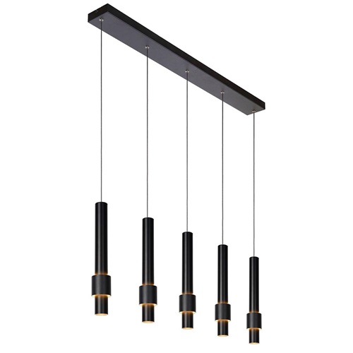 Mat zwarte design hanglamp inclusief LED
