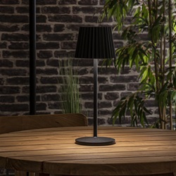 Oplaadbare tafellamp inclusief dimbaar LED zwart IP54