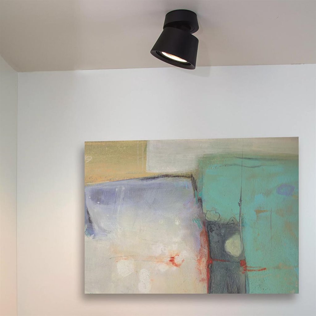 Plafondspot 1l zwart gu10-111