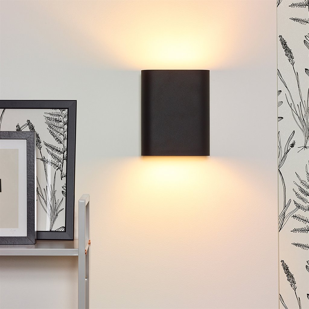 Wandlamp Ovaal - Zwart & goud messing