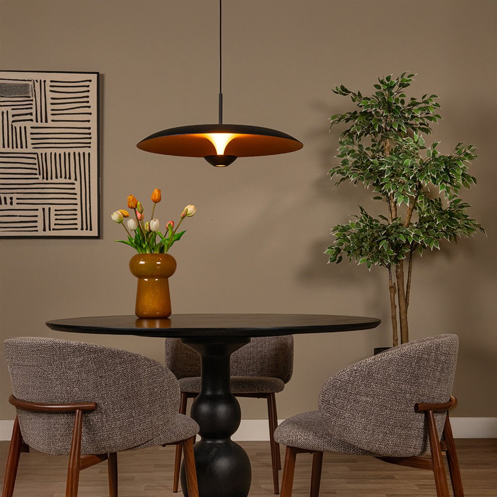 Hanglamp Kenneth 60cm zwart/matgoud