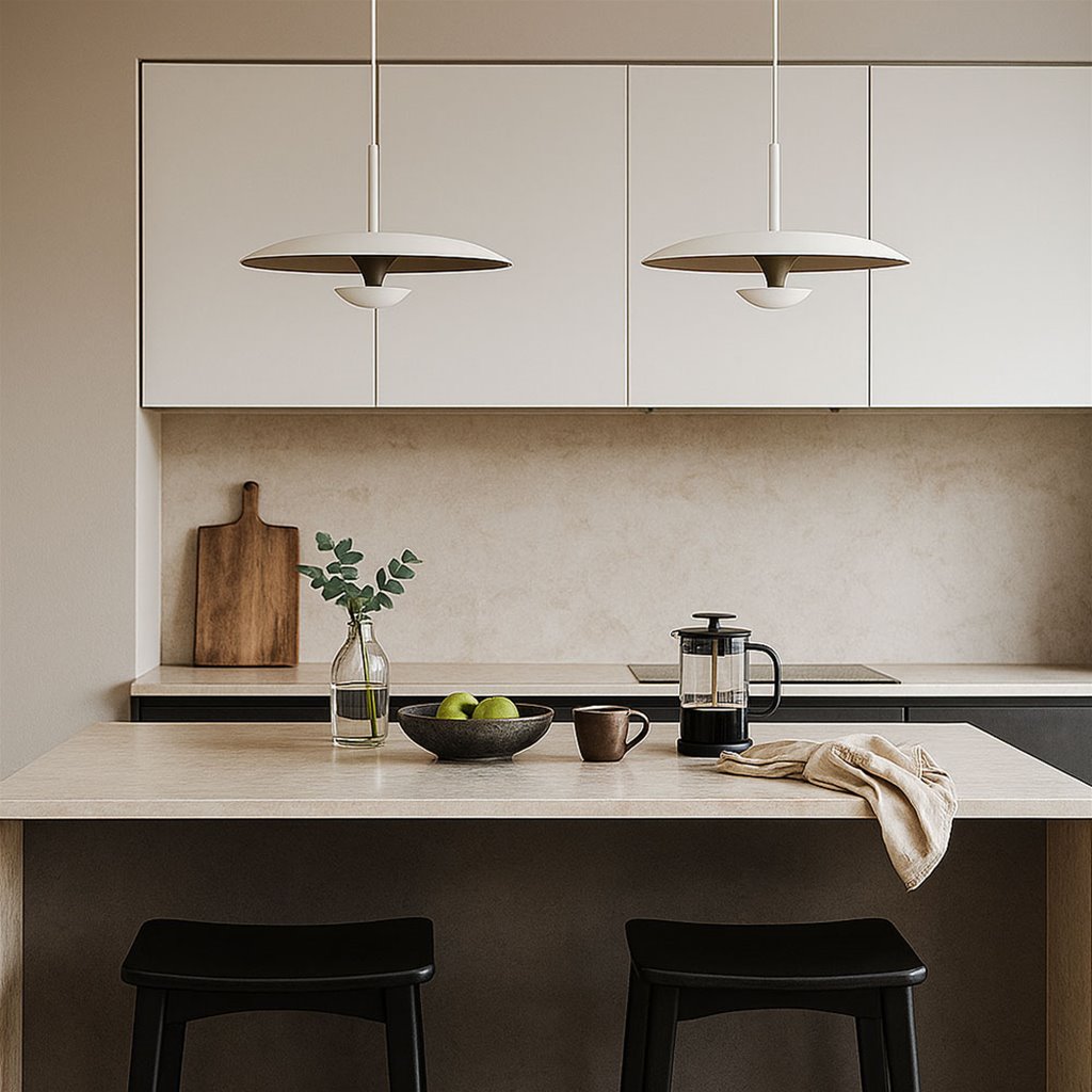 Lucide hanglamp 40 ronde vorm in de kleurwit champagne kleur
