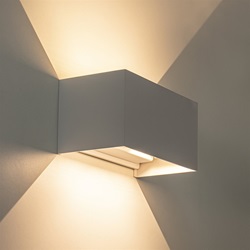 Rechthoekige LED buitenlamp wit verstelbaar
