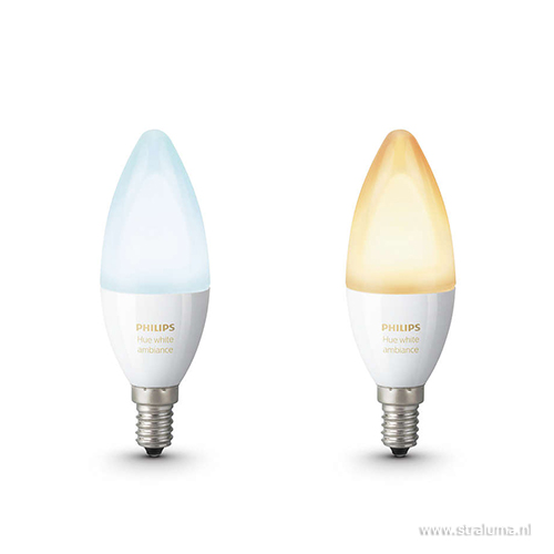 grip Woedend glans Philips Hue 4w e14 kaars 2-pack white ambiance | Straluma