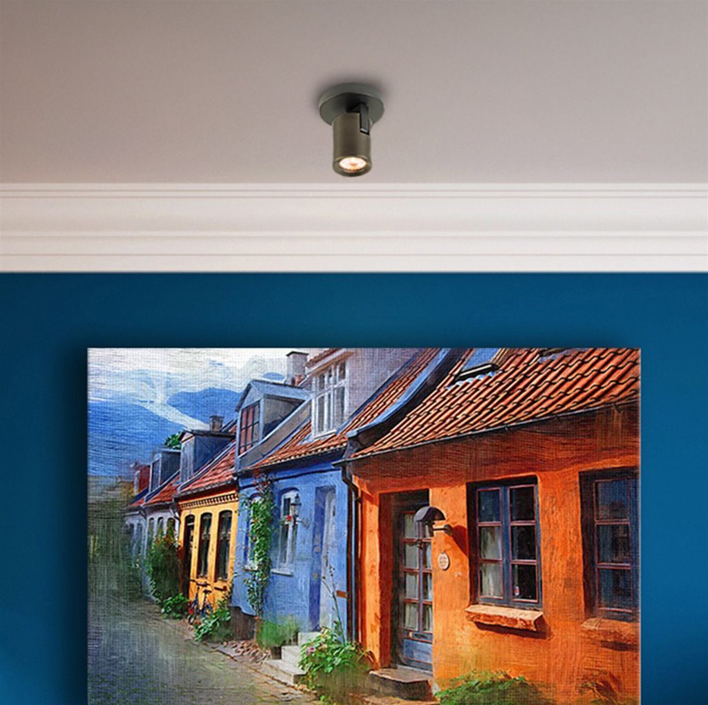 Plafondspot 1 lichts zwart-titanium