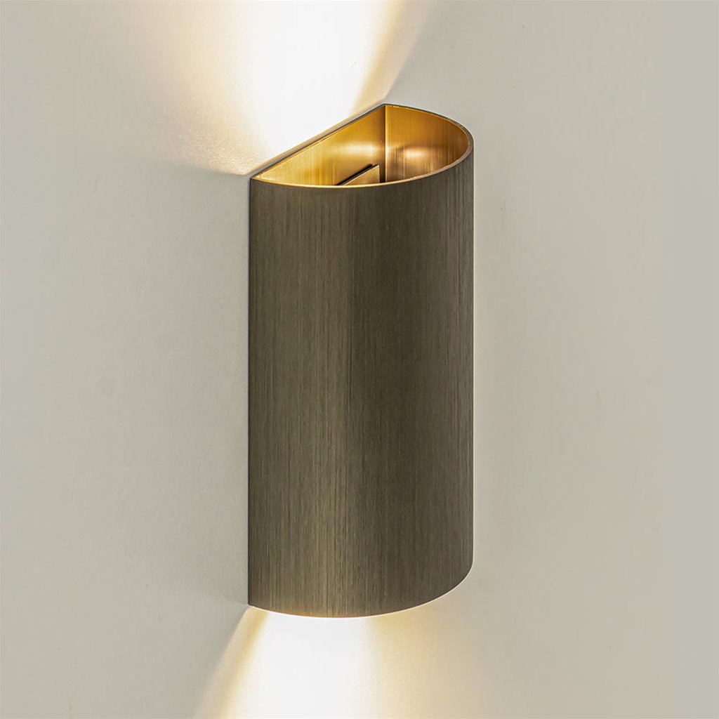 Wandlamp titanium 2-lichts