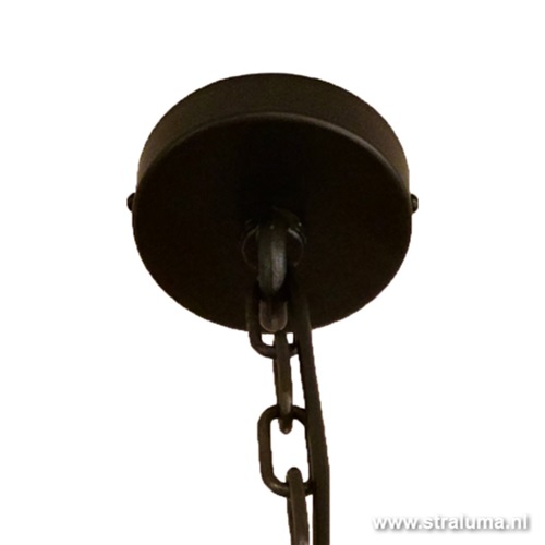 Hanglamp koepel 80cm gunmetal/silverleaf