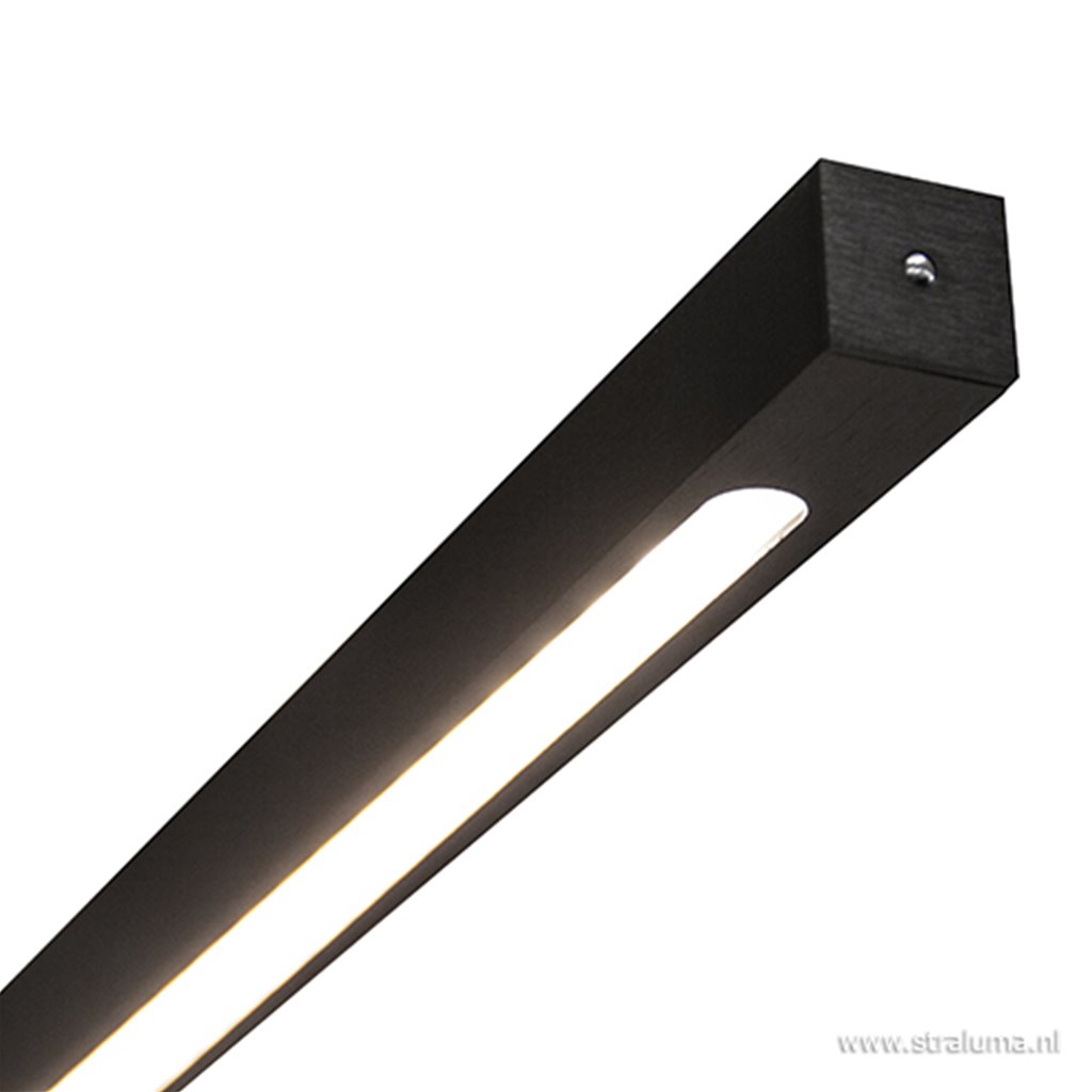 verzekering Verward zijn betreuren Dim to warm LED hanglamp-balk zwart | Straluma