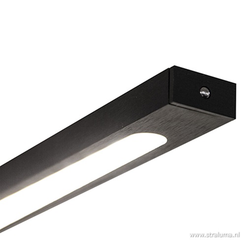 Hanglamp balk zwart 160cm direct led