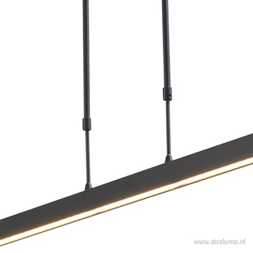 Hanglamp balk zwart 160cm up+down dtw