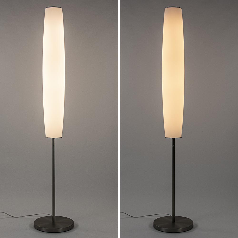 Vooroordeel Bezienswaardigheden bekijken jas Design vloerlamp cilinder opaal glas met dimbaar LED | Straluma