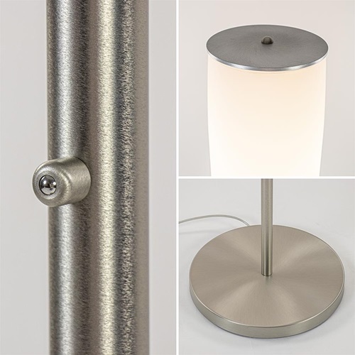 Design vloerlamp cilinder opaal glas met dimbaar LED