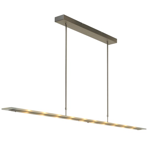 Moderne LED hanglamp nikkel met helder glas