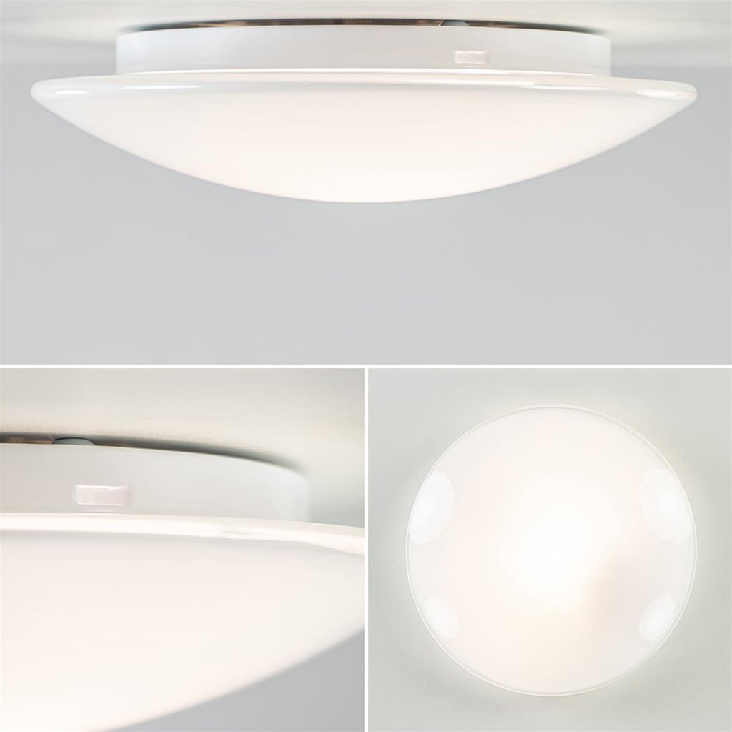 plug Diakritisch Wrok Plafondlamp klein 25cm melkglas | Straluma