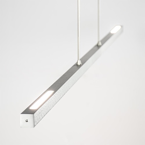Aluminium LED hanglamp nikkel mat inclusief dimmer