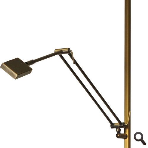 Vloerlamp/uplighter LED brons dimbaar