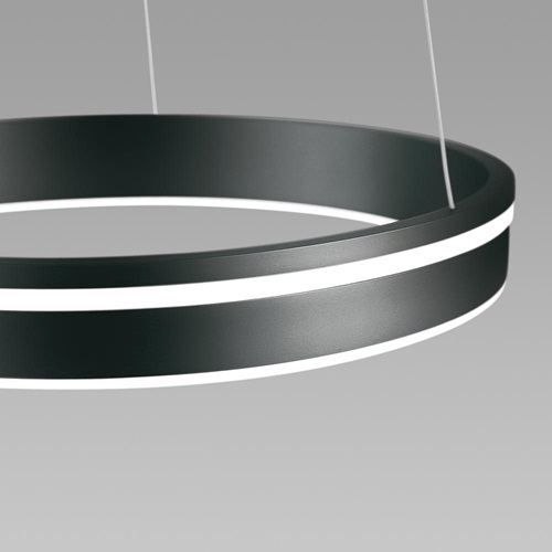 Smart hanglamp ring inclusief LED en remote antraciet