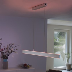 Smart hanglamp balk 2-lichts aluminium