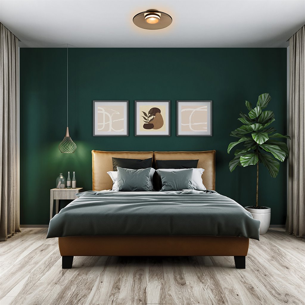 Plafondlamp Pure Moon 32cm brons