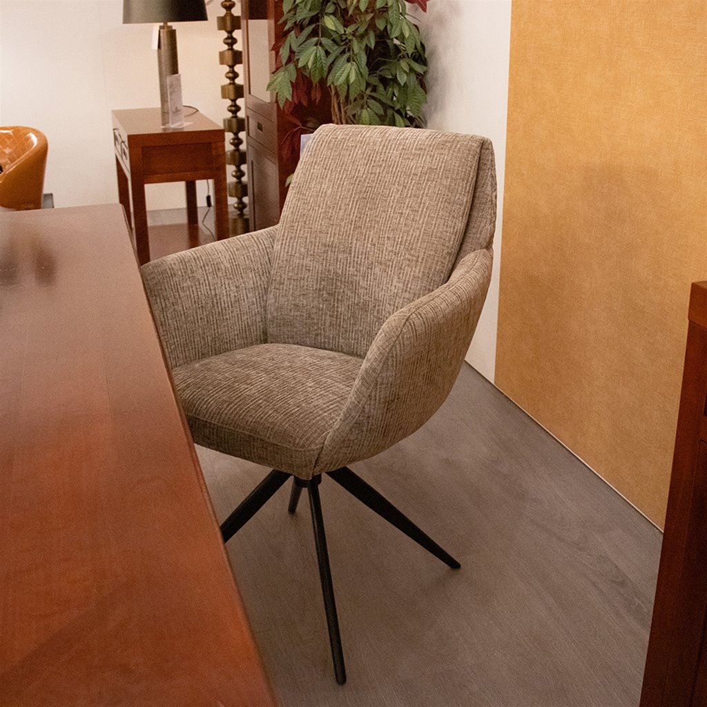 Draaistoel met leuning -  kleur clay