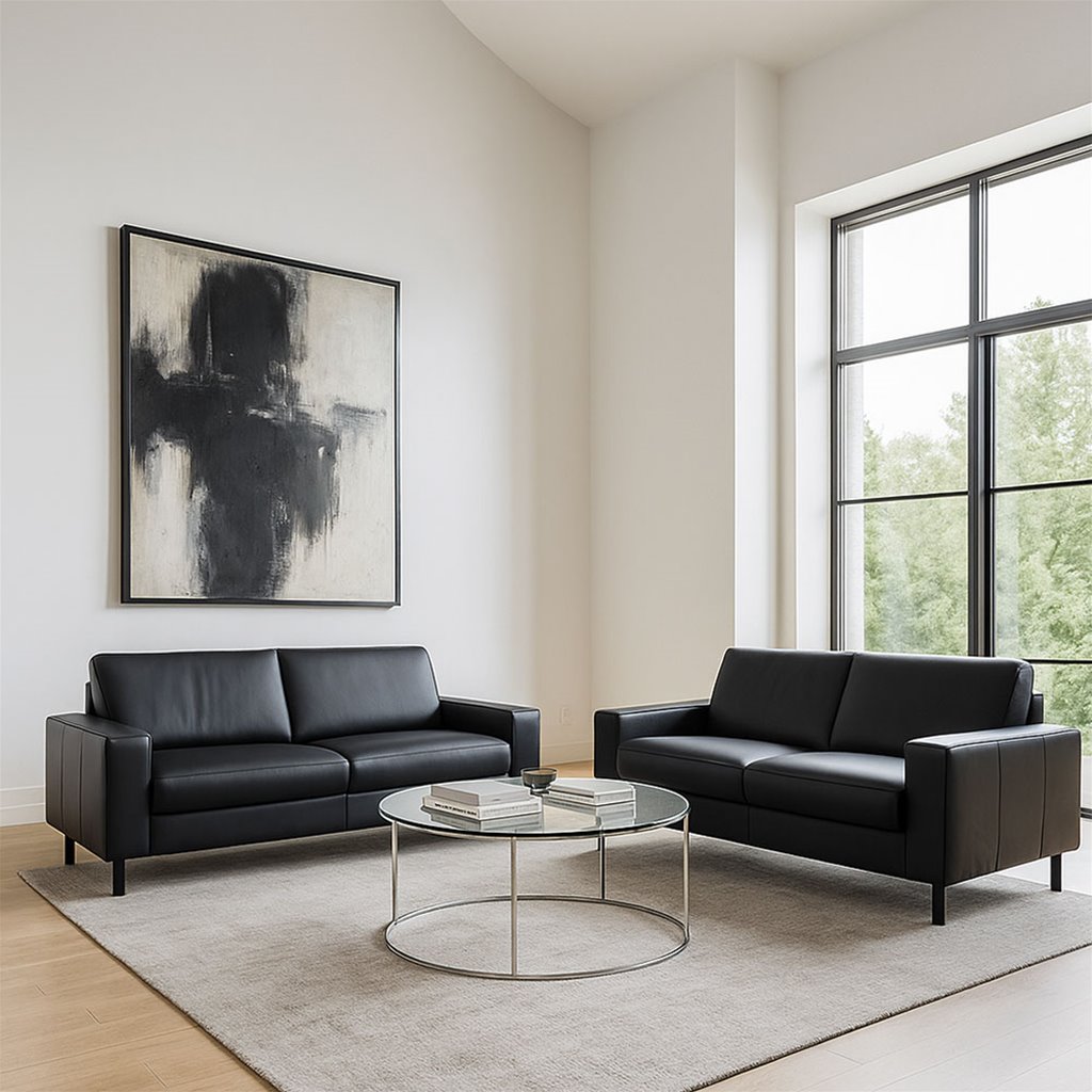 Bankstel Veron leder Torro zwart gr 100