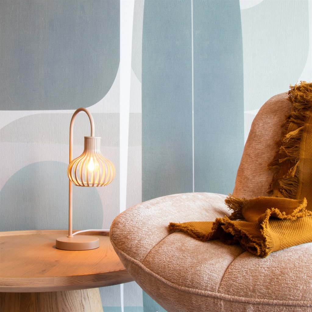 Beige moderne tafellamp Daria met open frame