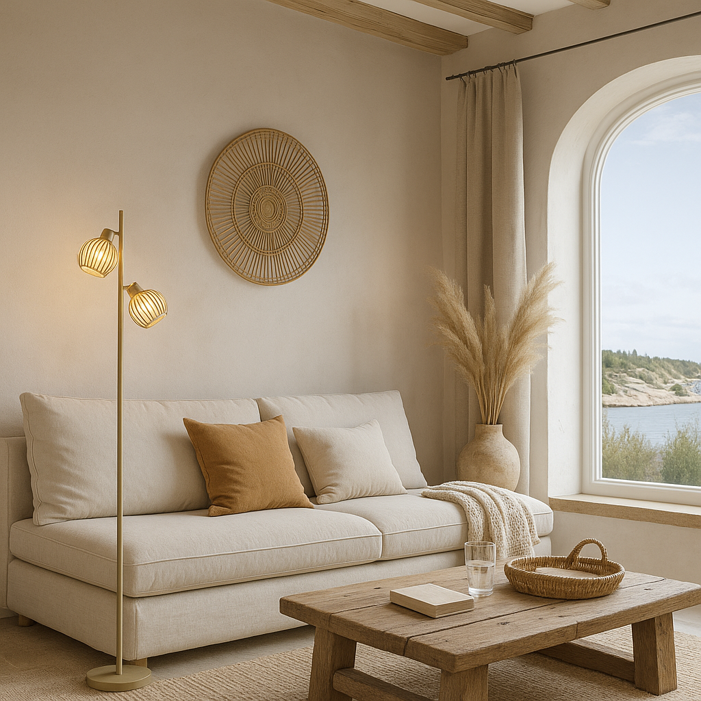 Vloerlamp Daria 2L - Beige