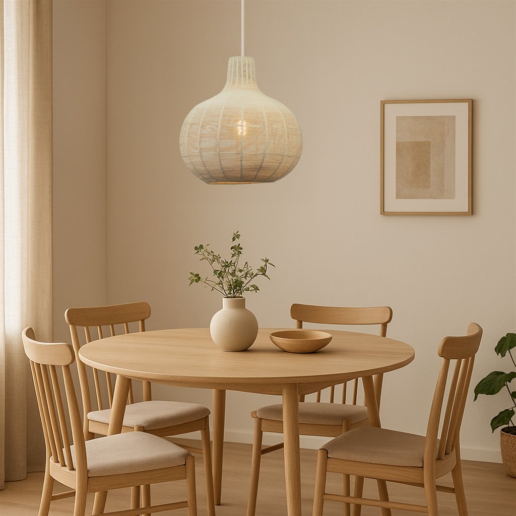 Hanglamp Elena 34cm touw crème