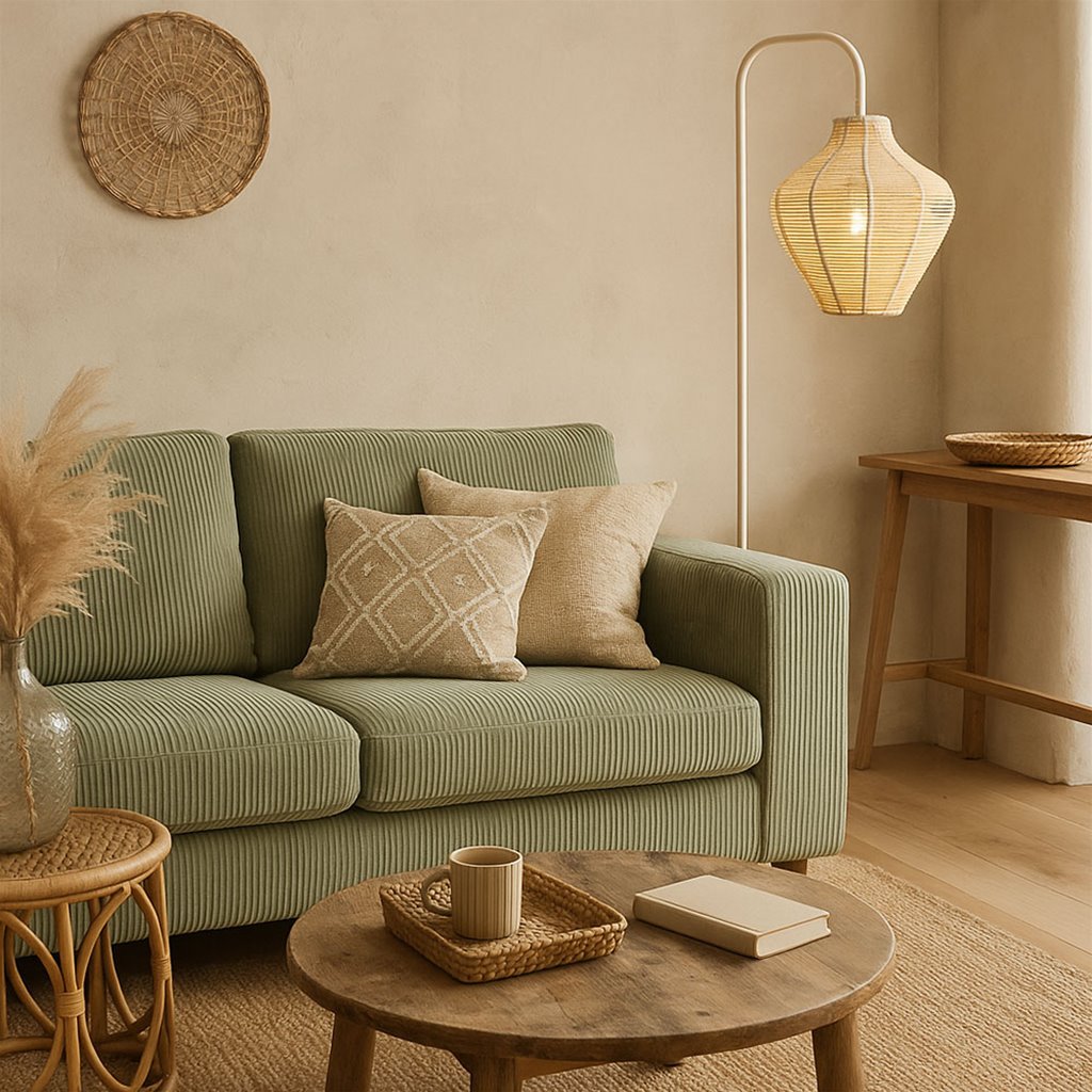Vloerlamp zand/creme
