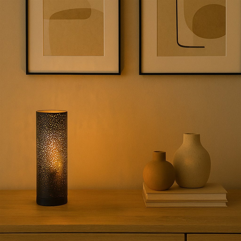 Tafellamp Zora tall - Zwart/Goud
