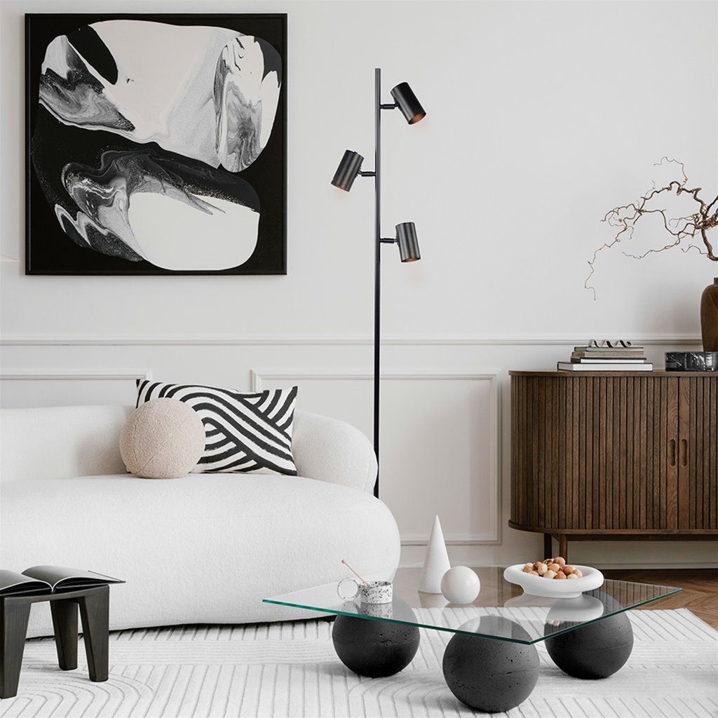 Vloerlamp Odette 3L - Zwart