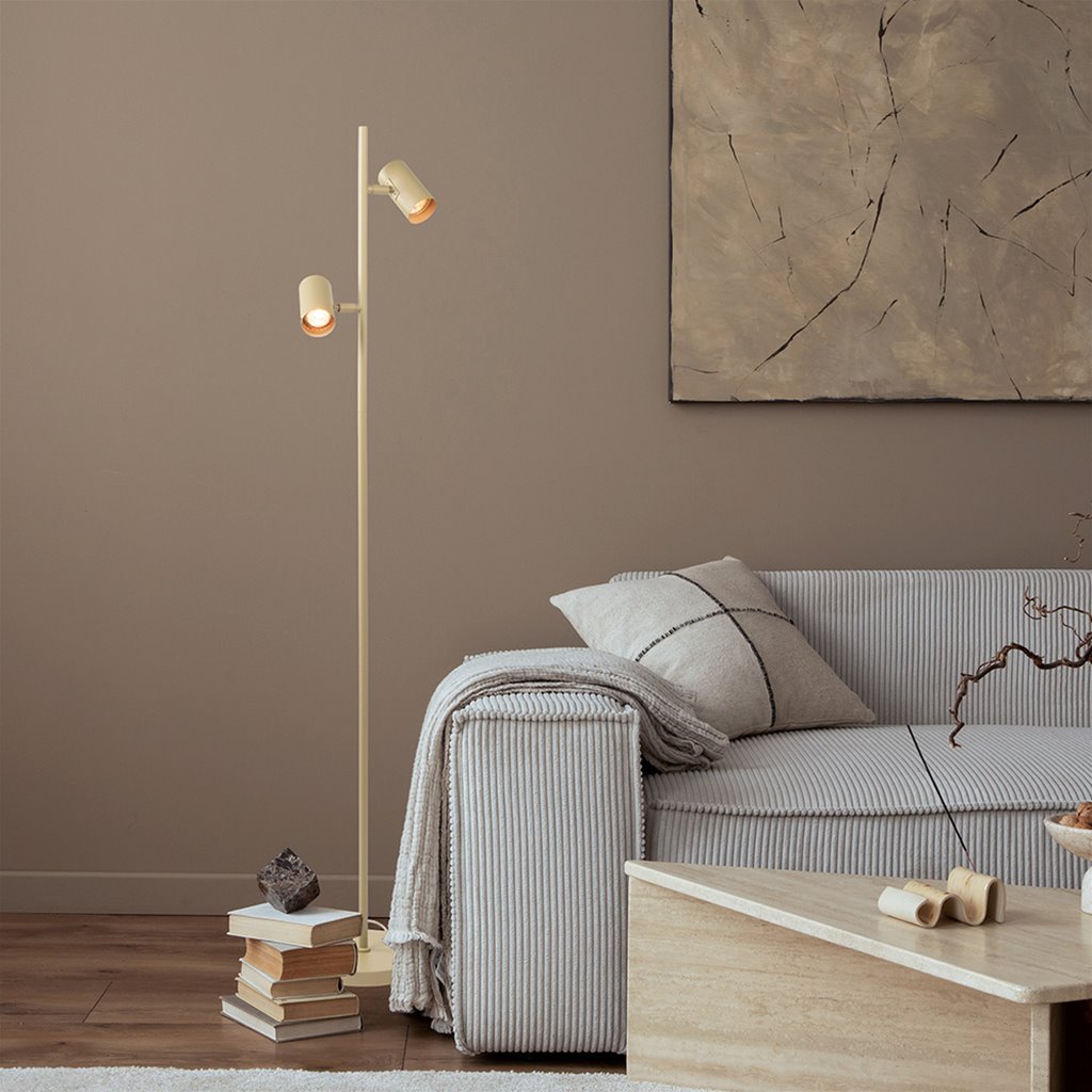 Vloerlamp Odette 2L - Beige