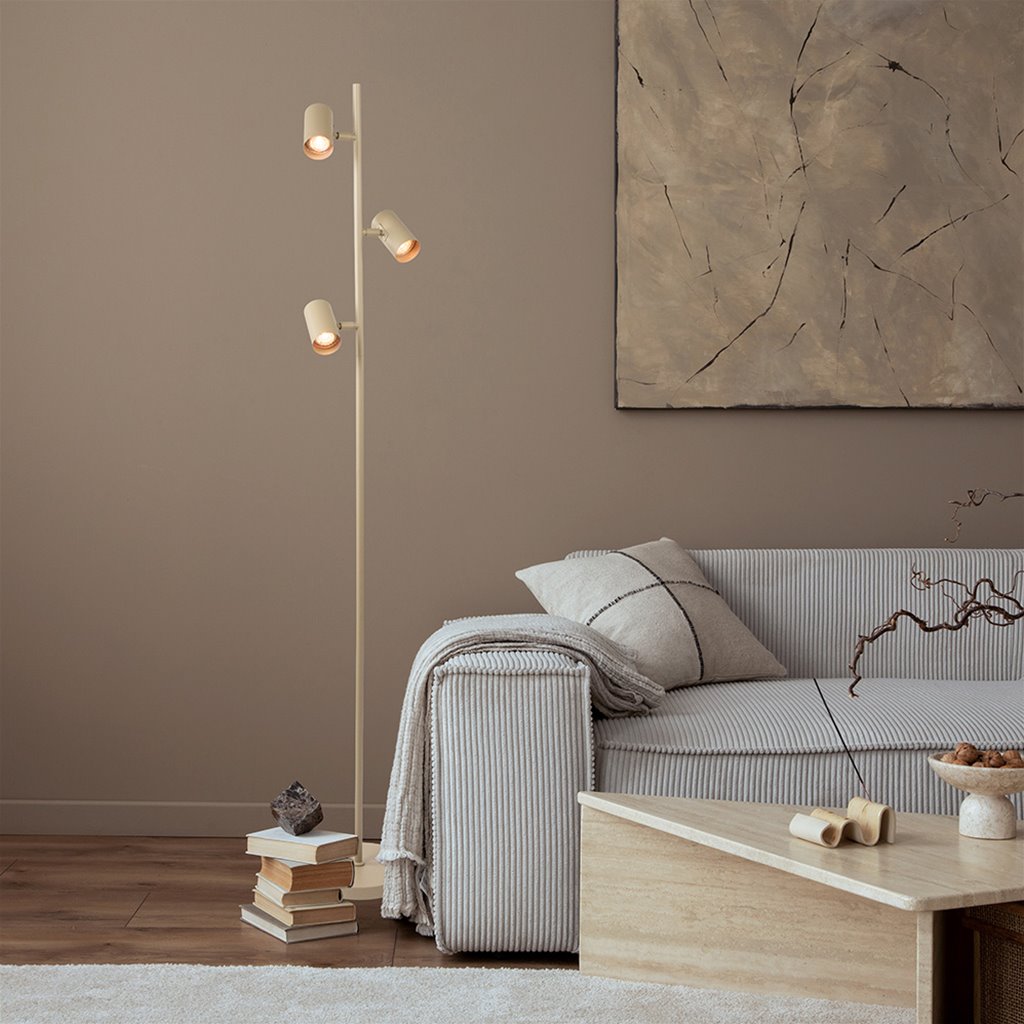 Vloerlamp Odette 3L - Beige